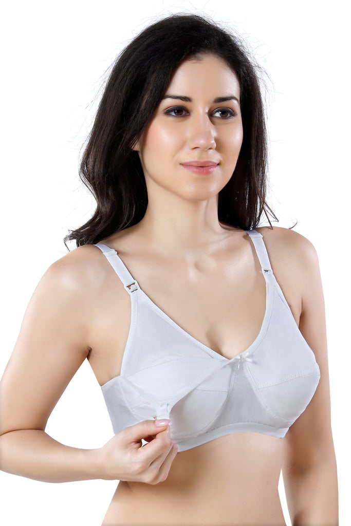 Cotton Plain MOMISY Women's Top Open Maternity Nursing Bra (Pink, 42B) at  Rs 249/piece in Ahmedabad